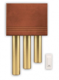 Heath Zenith SL-6187-C Wireless Door Chime Kit with Brass Finish Tubes, Solid Cherry Heath Zenith SL-6187-C Wireless Door Chime Kit with Brass Finish Tubes, Solid Cherry