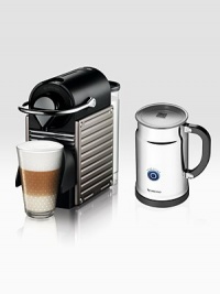Elegant and compact single-cup machine that blends a super-compact silhouette with superb espresso-making abilities. Elegant and compact single-cup machine that blends a super-compact silhouette with superb espresso-making abilities.