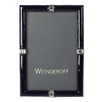 Sparkling hand-set baguette Swarovski® crystals perfectly counter the ebony lacquer border of this striking Weingeroff frame. Inspired by the glamour of Hollywood couture, it was created by hand in the company's 4th-generation Rhode Island workshop. Sparkling hand-set baguette Swarovski® crystals perfectly counter the ebony lacquer border of this striking Weingeroff frame. Inspired by the glamour of Hollywood couture, it was created by hand in the company's 4th-generation Rhode Island workshop.