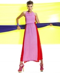 Hot-hue colorblocking on this W118 by Walter Baker maxi dress is perfect for standout spring style! Hot-hue colorblocking on this W118 by Walter Baker maxi dress is perfect for standout spring style!