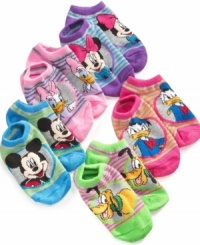 She can join the cute club with these socks from Disney, featuring colorful graphics of Mickey Mouse and his pals. She can join the cute club with these socks from Disney, featuring colorful graphics of Mickey Mouse and his pals.