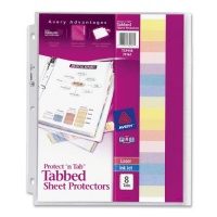 Avery Protect and Tab Top-Load Clear Sheet Protectors with Eight Tabs, Letter Size (74161 ) Avery Protect and Tab Top-Load Clear Sheet Protectors with Eight Tabs, Letter Size (74161 )