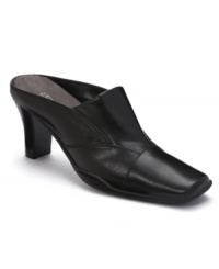 The Cincture Mules from Aerosoles tie any look together with their stitched details, easygoing open ankle and versatile stacked heel. The Cincture Mules from Aerosoles tie any look together with their stitched details, easygoing open ankle and versatile stacked heel.
