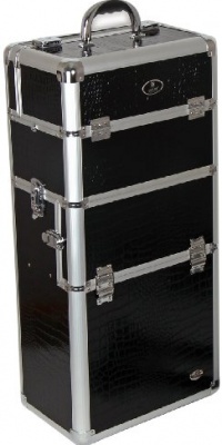 SHANY Jet Black Professional Rolling Makeup Case Premium Collection, Slim Design, 12 Pounds SHANY Jet Black Professional Rolling Makeup Case Premium Collection, Slim Design, 12 Pounds