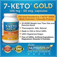 Nutrigold 7-Keto Gold (Clinically-proven 7-Keto), 100 mg, 60 veg. capsules Nutrigold 7-Keto Gold (Clinically-proven 7-Keto), 100 mg, 60 veg. capsules