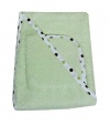 American Baby Company 100% Organic Cotton Terry Hooded Towel Set, Celery