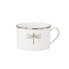 Kate Spade and Lenox join together to bring ease, elegance and understated wit to the table. June Lane is a graceful pattern adorned with a centered dragonfly design, complimented by an elegant accent plate depicting the wings of a dragonfly. Dishwasher safe.