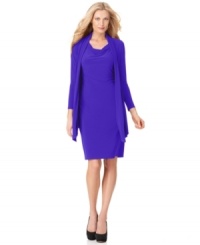 Jones New York makes getting dressed easy with this fluid and flattering layered look dress. (Clearance)