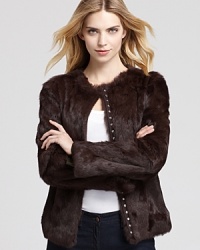 Lend luxury to your winter collection with this DIANE von FURSTENBERG coat, fashioned in plush fur for ultimate warmth--and glamour. Lend luxury to your winter collection with this DIANE von FURSTENBERG coat, fashioned in plush fur for ultimate warmth--and glamour.