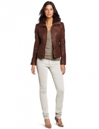 MICHAEL Michael Kors Women's Leather Zip-Front Jacket MICHAEL Michael Kors Women's Leather Zip-Front Jacket