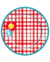 Garden party. A must for summer, melamine salad plates by Martha Stewart Collection are easy to transport and prettily patterned in flowery red gingham for festive al fresco entertaining. (Clearance)