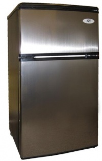 SPT Energy Star 3.2 cu.ft. Double Door Refrigerator in Stainless Steel SPT Energy Star 3.2 cu.ft. Double Door Refrigerator in Stainless Steel