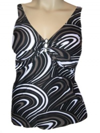 Womens Coco Reef Plus size 34 DDD 36 DDD 38 DDD or 40 DDD Tankini Swimsuit Top, Swimwear Separates, Swirly Womens Coco Reef Plus size 34 DDD 36 DDD 38 DDD or 40 DDD Tankini Swimsuit Top, Swimwear Separates, Swirly