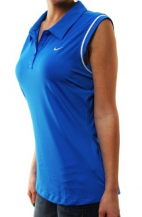 Nike Women's Dri-Fit Sleeveless Button Up Tennis Top 409685-406 Nike Women's Dri-Fit Sleeveless Button Up Tennis Top 409685-406