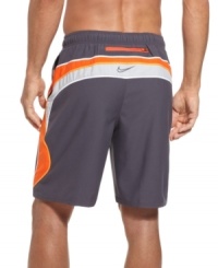 Catch the wave of comfort and style with these swim trunks from Nike. Catch the wave of comfort and style with these swim trunks from Nike.