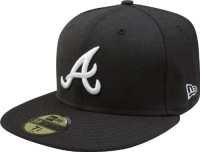 MLB Atlanta Braves Black with White 59FIFTY Fitted Cap MLB Atlanta Braves Black with White 59FIFTY Fitted Cap