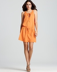 Michael Stars Dress - Sleeveless Split Neck Drawstring Michael Stars Dress - Sleeveless Split Neck Drawstring