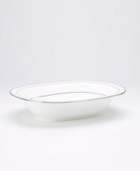 This versatile and stylish oval vegetable bowl will coordinate perfectly with a variety of table linens and flatware. An ornate scroll motif trimmed in platinum adds a sophisticated sensibility to your tabletop. This versatile and stylish oval vegetable bowl will coordinate perfectly with a variety of table linens and flatware. An ornate scroll motif trimmed in platinum adds a sophisticated sensibility to your tabletop.