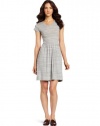 French Connection Women's Classic Martha Cap Sleeve Dress, Gray, 6