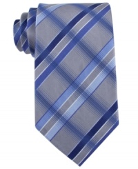 Cool crossover. This tie from Kenneth Cole Reaction is a modern pattern play. Cool crossover. This tie from Kenneth Cole Reaction is a modern pattern play.