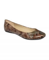 Basics that are never boring. Use the python printed texture of Kenneth Cole's Slip On ballet flats to put a fresh spin on everything from jeans to khakis. Basics that are never boring. Use the python printed texture of Kenneth Cole's Slip On ballet flats to put a fresh spin on everything from jeans to khakis.