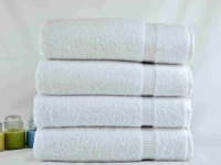 Luxury Hotel / Spa Collection - 4 piece White Terry Bath Towel Set - 100% Genuine Turkish Grown Cotton Luxury Hotel / Spa Collection - 4 piece White Terry Bath Towel Set - 100% Genuine Turkish Grown Cotton