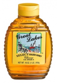 Great Lakes Select Honey, Clover, 16-Ounce Bottles (Pack of 6) Great Lakes Select Honey, Clover, 16-Ounce Bottles (Pack of 6)