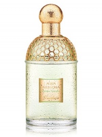 Inspired by nature and created by Guerlain. The Aqua Allegoria form a palette of olfactory emotions centered on the raw ingredients drawing their originality from unexpected combinations of freshly gathered petals, sun-kissed citrus fruit, green and aromatic sensations.Aqua Allegoria Herba Fresca Eau de Toilette. The aromatic essence of fresh green grass brings to mind a barefoot stroll on a dewy summer morning in this fragrance for the vibrant woman. Inspired by nature and created by Guerlain. The Aqua Allegoria form a palette of olfactory emotions centered on the raw ingredients drawing their originality from unexpected combinations of freshly gathered petals, sun-kissed citrus fruit, green and aromatic sensations.Aqua Allegoria Herba Fresca Eau de Toilette. The aromatic essence of fresh green grass brings to mind a barefoot stroll on a dewy summer morning in this fragrance for the vibrant woman.