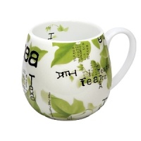 Whimsical drinkware to add fun and color to the table. Konitz mugs feature the highest quality color and glaze. This cozy mug has a collage of tea leaves a different scripts of tea written all over. Whimsical drinkware to add fun and color to the table. Konitz mugs feature the highest quality color and glaze. This cozy mug has a collage of tea leaves a different scripts of tea written all over.