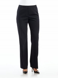 THE LOOKYoked waistband with hook-and-bar closeFront zipperStraight-leg silhouetteTHE FITRise, about 9½Inseam, about 33THE MATERIAL98% wool/2% elastaneCARE & ORIGINDry cleanImported THE LOOKYoked waistband with hook-and-bar closeFront zipperStraight-leg silhouetteTHE FITRise, about 9½Inseam, about 33THE MATERIAL98% wool/2% elastaneCARE & ORIGINDry cleanImported