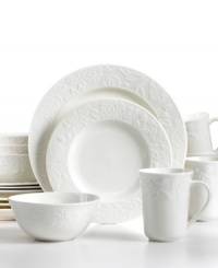 Martha Stewart Collection's Vintage Rose dinnerware set for 4 makes a fresh statement every time you and your family sit down for a meal. Every piece features a floral-embossed border that will always be in bloom and always in style. Martha Stewart Collection's Vintage Rose dinnerware set for 4 makes a fresh statement every time you and your family sit down for a meal. Every piece features a floral-embossed border that will always be in bloom and always in style.