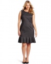 DKNYC Women's Plus-Size Soft Suiting Sleeveless Dress