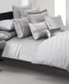 This Windsor Grey decorative pillow from Hugo Boss is the perfect finishing touch for your bedding ensemble. Its silky smooth texture adds a layer of sophistication. Zipper closure.