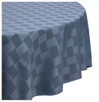 Reflections 60 by 84-Inch Oval Tablecloth, Stone Blue Reflections 60 by 84-Inch Oval Tablecloth, Stone Blue