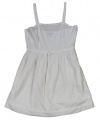 Tommy Hilfiger Women's Sleeveless Cotton Dotted Swiss A-Line Dress (White)