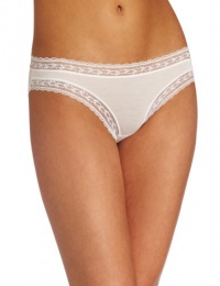 Calvin Klein Women's Mix modal with Lace Bikini, White, Small Calvin Klein Women's Mix modal with Lace Bikini, White, Small