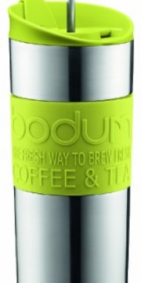 Bodum Double-Wall Stainless Steel Travel Coffee and Tea Press with Bonus Lid, 0.45L, 16oz, Green Bodum Double-Wall Stainless Steel Travel Coffee and Tea Press with Bonus Lid, 0.45L, 16oz, Green