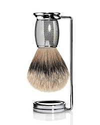 The Art of Shaving manufactures and handcrafts each Shaving Brush using only the finest badger hair available. All of the brush handles are designed for elegance and durability, as well as for their comfortable shape. The Art of Shaving Shaving Brushes generate a rich and warm lather, soften and lift the beard, help release trapped hairs, bring sufficient water to the skin and gently exfoliate. The Shaving Stands are ideal for drying the brush and maintaining it in between each use. The Art of Shaving manufactures and handcrafts each Shaving Brush using only the finest badger hair available. All of the brush handles are designed for elegance and durability, as well as for their comfortable shape. The Art of Shaving Shaving Brushes generate a rich and warm lather, soften and lift the beard, help release trapped hairs, bring sufficient water to the skin and gently exfoliate. The Shaving Stands are ideal for drying the brush and maintaining it in between each use.