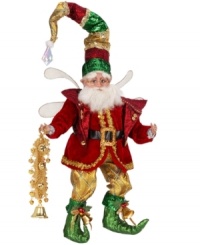 As festive as it gets, this bespectacled fairy from Mark Roberts brightens up a room with glitter, gold and glistening bells on. Adjust his flexible arms and legs to sit, stand or strike a fabulous pose. As festive as it gets, this bespectacled fairy from Mark Roberts brightens up a room with glitter, gold and glistening bells on. Adjust his flexible arms and legs to sit, stand or strike a fabulous pose.