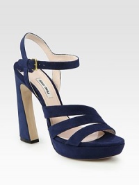 Classic suede slingback with a flared heel and an adjustable ankle strap. Self-covered heel, 4¾ (120mm)Covered platform, ¾ (20mm)Compares to a 4 heel (100mm)Suede upperLeather lining and solePadded insoleMade in ItalyOUR FIT MODEL RECOMMENDS ordering one half size up as this style runs small. Classic suede slingback with a flared heel and an adjustable ankle strap. Self-covered heel, 4¾ (120mm)Covered platform, ¾ (20mm)Compares to a 4 heel (100mm)Suede upperLeather lining and solePadded insoleMade in ItalyOUR FIT MODEL RECOMMENDS ordering one half size up as this style runs small.