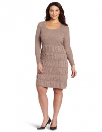 AGB Women's Plus-Size Three-Quarter Bell Sleeved Sweater Dress AGB Women's Plus-Size Three-Quarter Bell Sleeved Sweater Dress