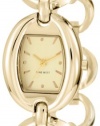 Nine West Women's NW1186CHGB  Gold-Tone Oval Link Bracelet Watch