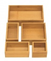 Seville Classics Bamboo Drawer Organizer Boxes