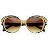 Designer Inspired Butterfly Frame Baroque Style Oversized Fashion Sunglasses