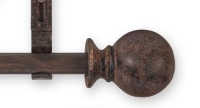 Source Global Unique 98-Inch to 144-Inch Adjustable Curtain Rod Sets, Ball Style, Brown Source Global Unique 98-Inch to 144-Inch Adjustable Curtain Rod Sets, Ball Style, Brown