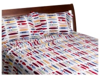 Tommy Hilfiger, Surfs Up Collection, Print Sheet Set 200-Thread-Count Full Sheet Set