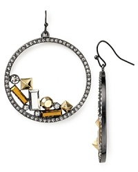A cute outfit plus a surprising shot of sparkle adds up to a sudden super-cuteness. Calculate it to cool with this pair of crystal-decked Aqua hoop earrings. A cute outfit plus a surprising shot of sparkle adds up to a sudden super-cuteness. Calculate it to cool with this pair of crystal-decked Aqua hoop earrings.