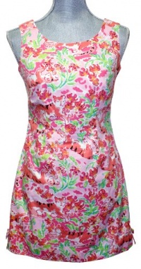 Lilly Pulitzer Delia Dress Lilly's Pink Call Me Kitty Cat Print Shift