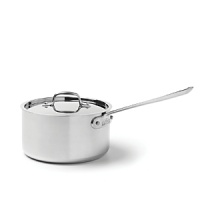 This exceptional saucepan from world renowned All-Clad can be used for just about anything. Compatible with induction and conventional stove tops, it features tri-ply stainless steel including a hand-polished stainless steel exterior and aluminum core for superlative heat conduction. This exceptional saucepan from world renowned All-Clad can be used for just about anything. Compatible with induction and conventional stove tops, it features tri-ply stainless steel including a hand-polished stainless steel exterior and aluminum core for superlative heat conduction.