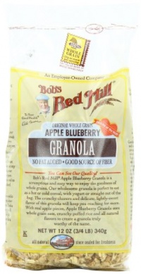 Bob's Red Mill Granola, Apple Blueberry, No Fat, 12-Ounces Bags (Pack of 4) Bob's Red Mill Granola, Apple Blueberry, No Fat, 12-Ounces Bags (Pack of 4)